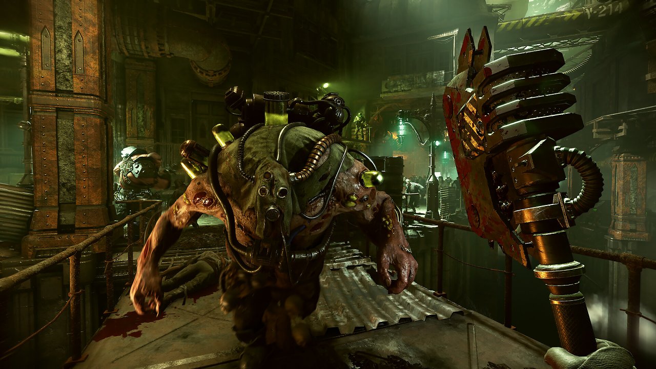 Spieler kämpft gegen Chaos-Mutanten.