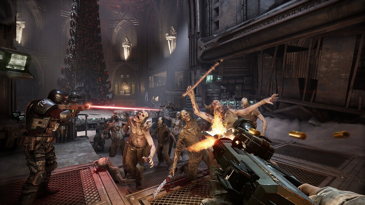 Spieler kämpft gegen Chaos-Mutanten.