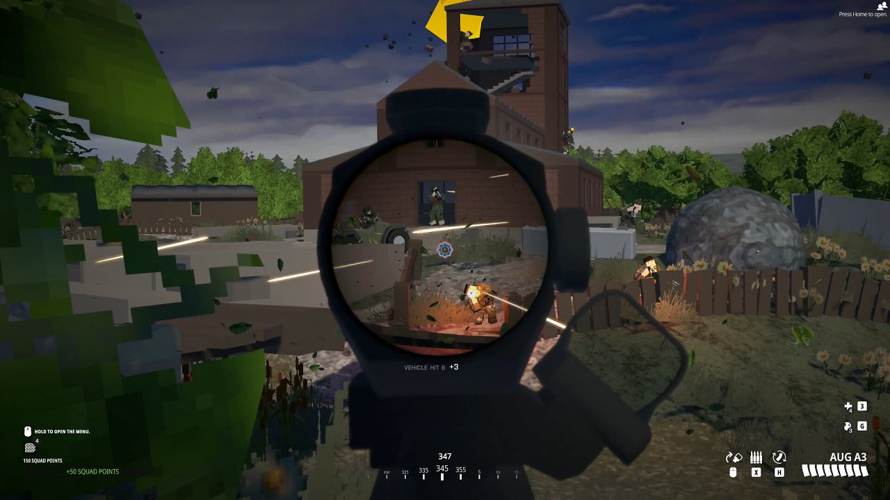 Spieler schießt auf Feinde