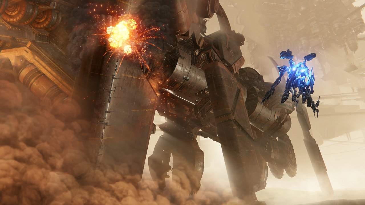 Ein Armored Core im Flug