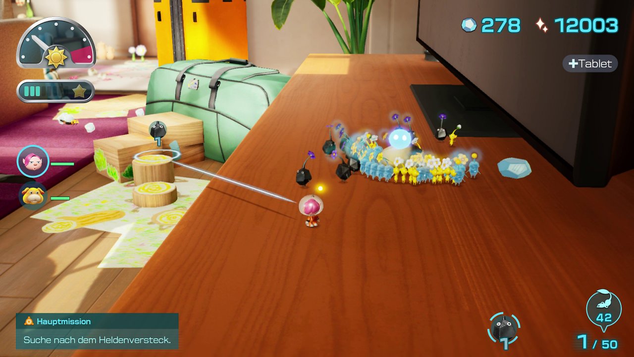 Eine der Umgebungen in Pikmin 4