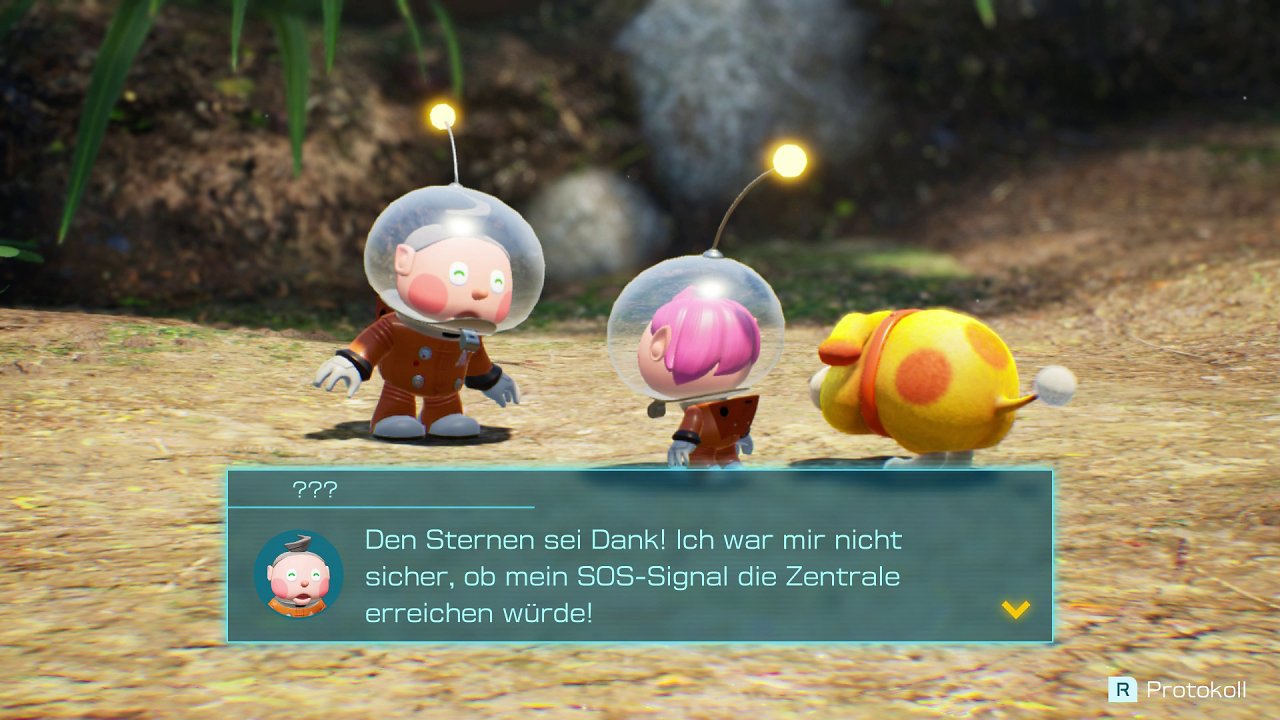 Ein Gespräch mit einem NPC in Pikmin 4