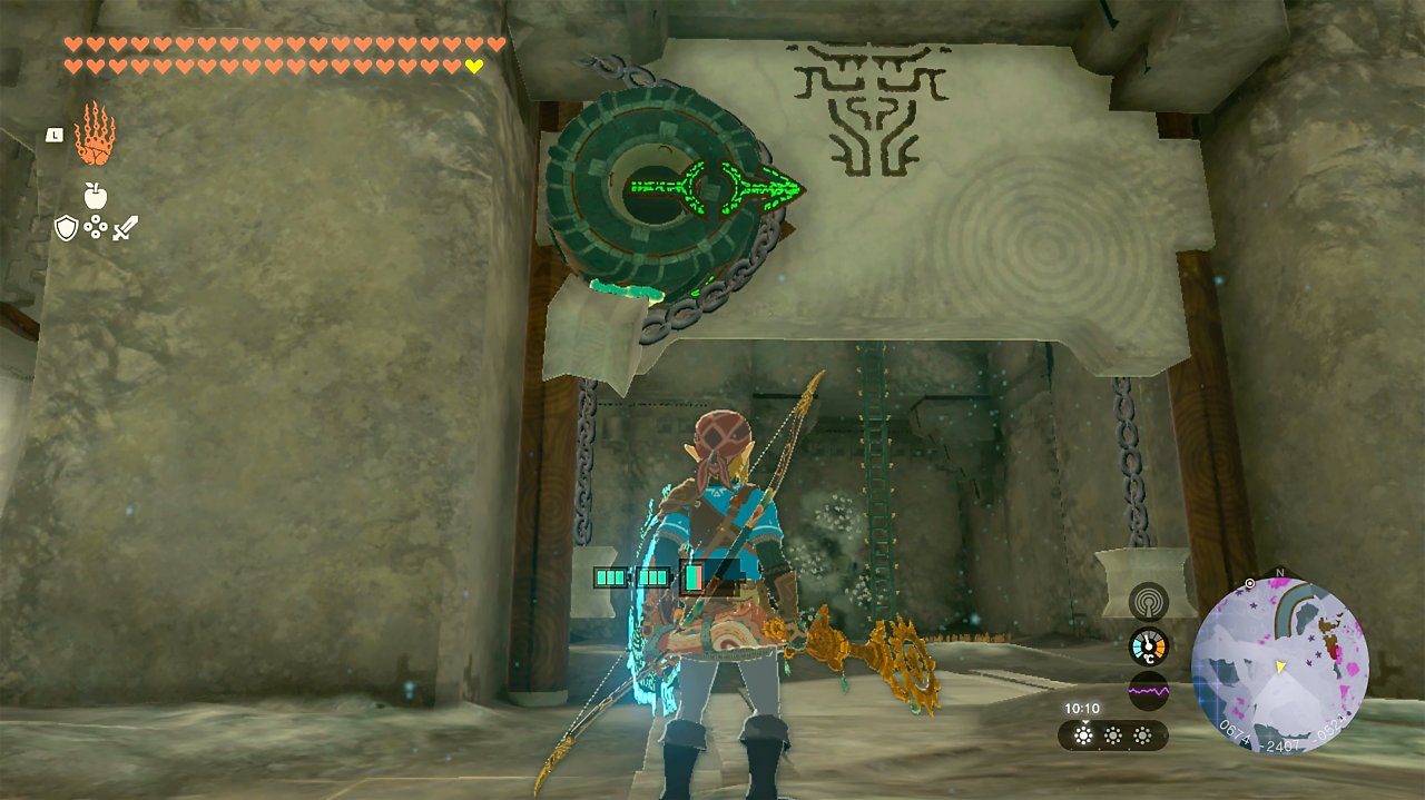 Ein Türhebemechanismus in einer unterirdischen Fabrik in The Legend of Zelda: Tears of the Kingdom