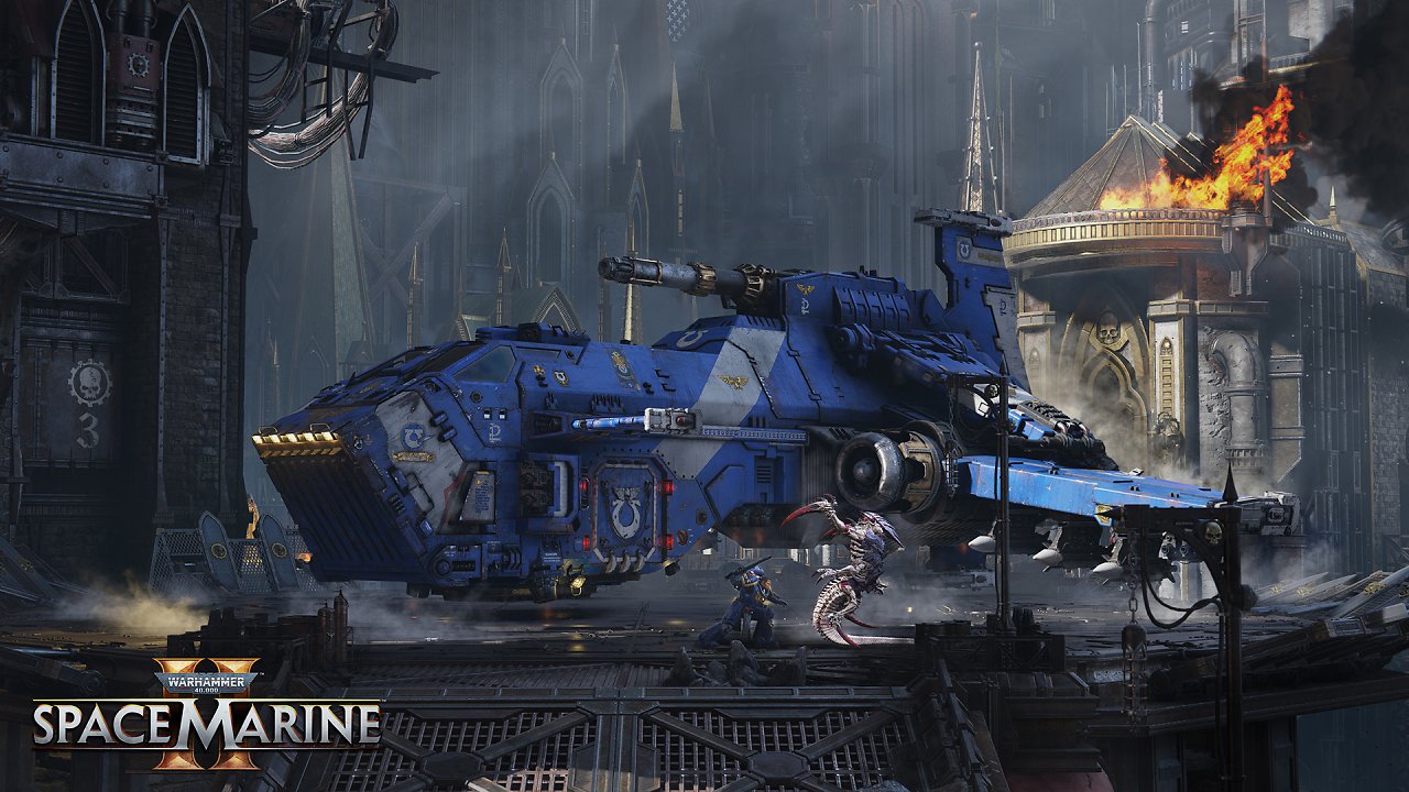 Thunderhawk der Ultramarines-Legion.