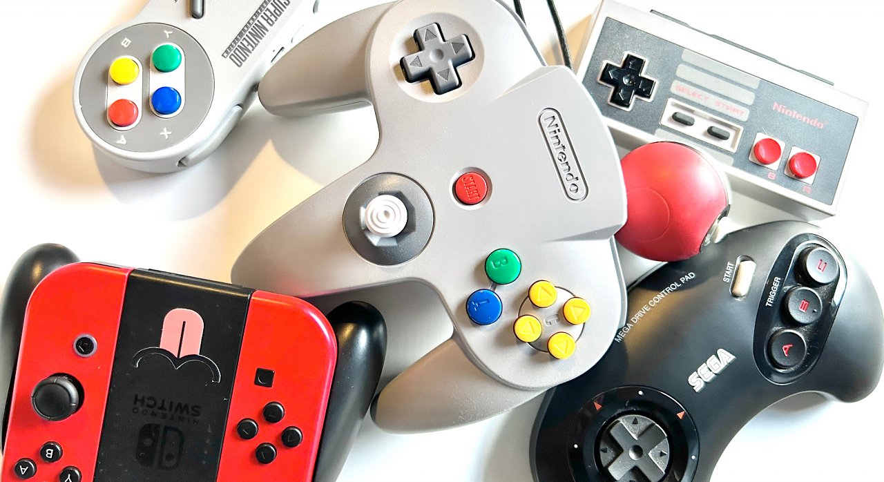 Controller für NES, Super Nintendo, Mega Drive, N64 und Switch.