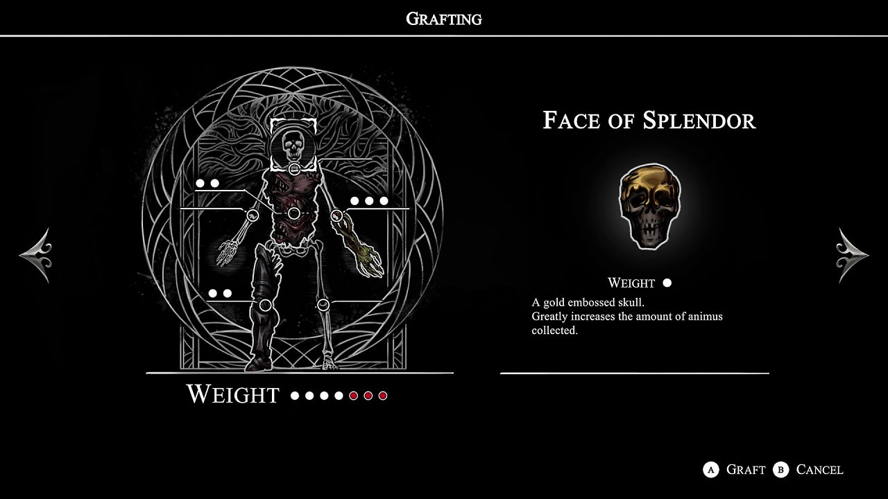 Das Upgrade-System in Crowsworn.