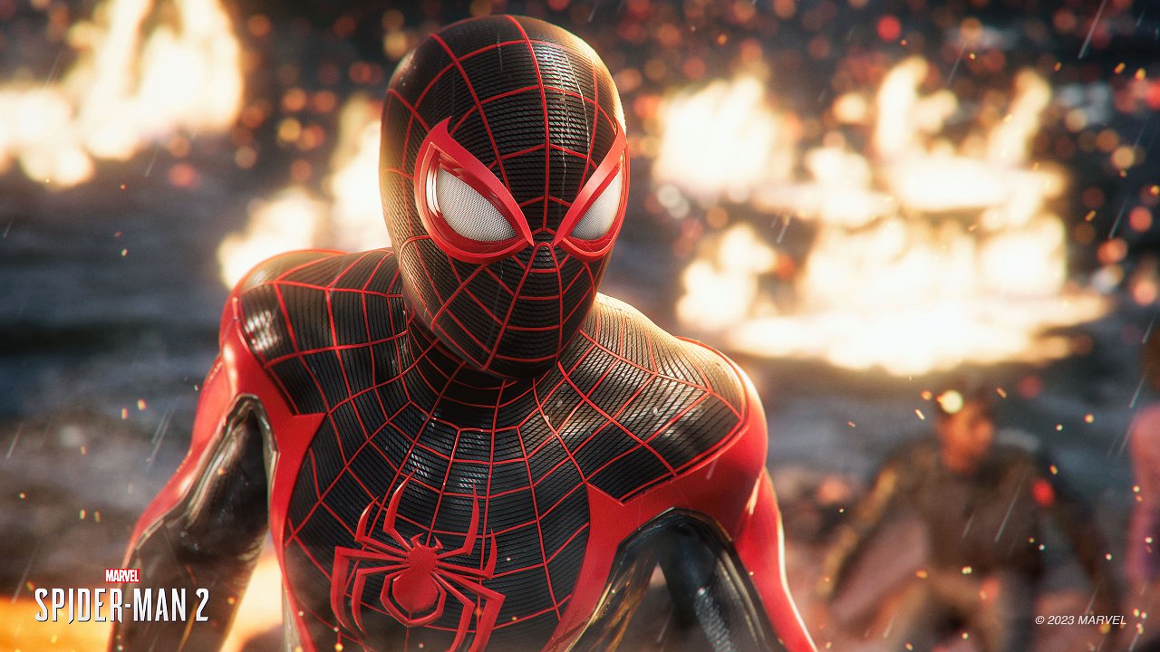 Miles Morales im Spider-Anzug in Nahaufnahme