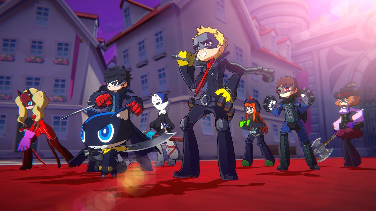 Die Phantomdiebe Panther (Ann), Joker, Mona (Morgana), Yusuke (Inari), Oracle (Futaba), Queen (Makoto) und Noir (Haru) sind in Maries Königreich im Metaverse gelandet.