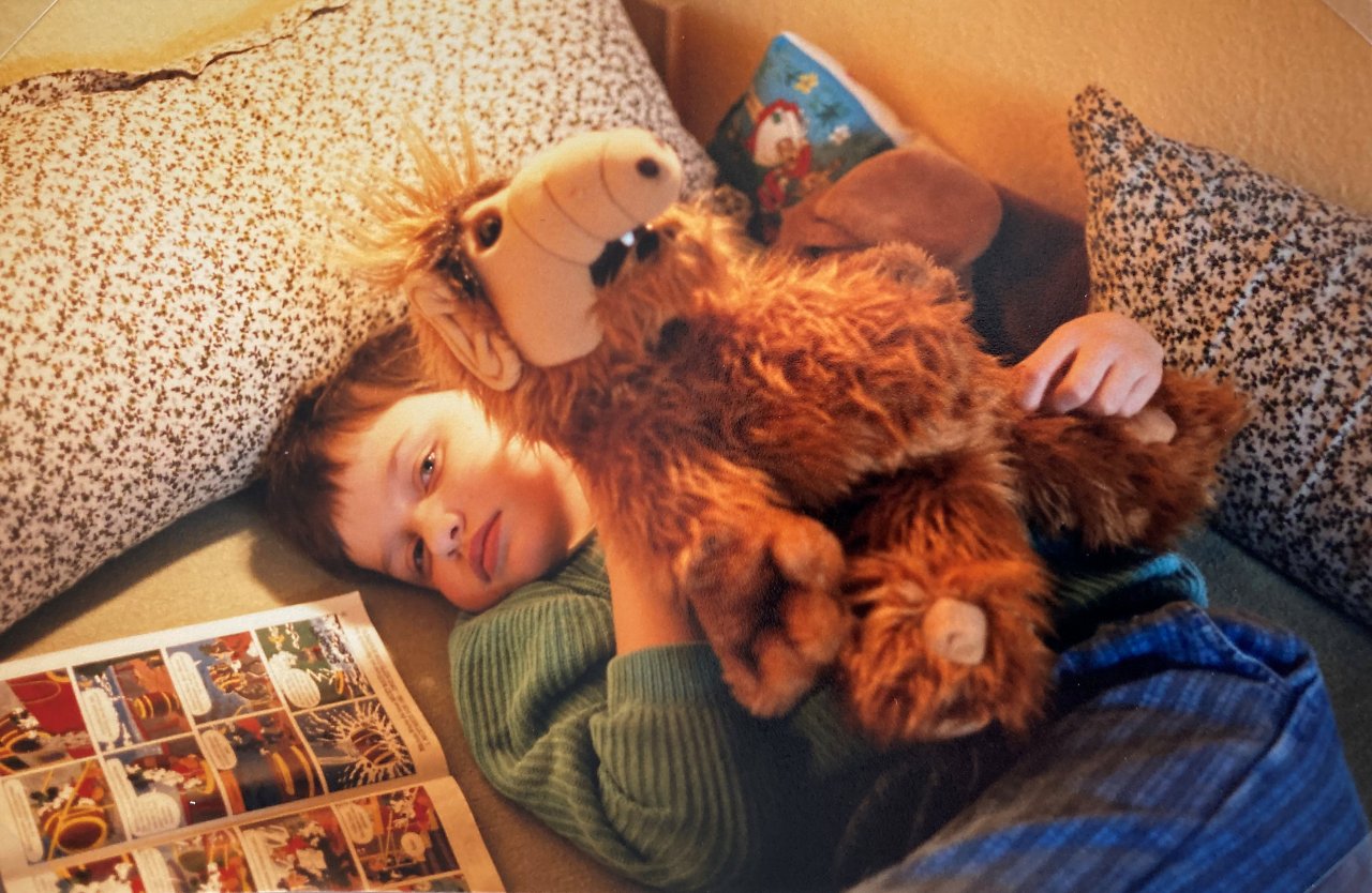 Der Autor und ALF (Coleco), ca. 1988