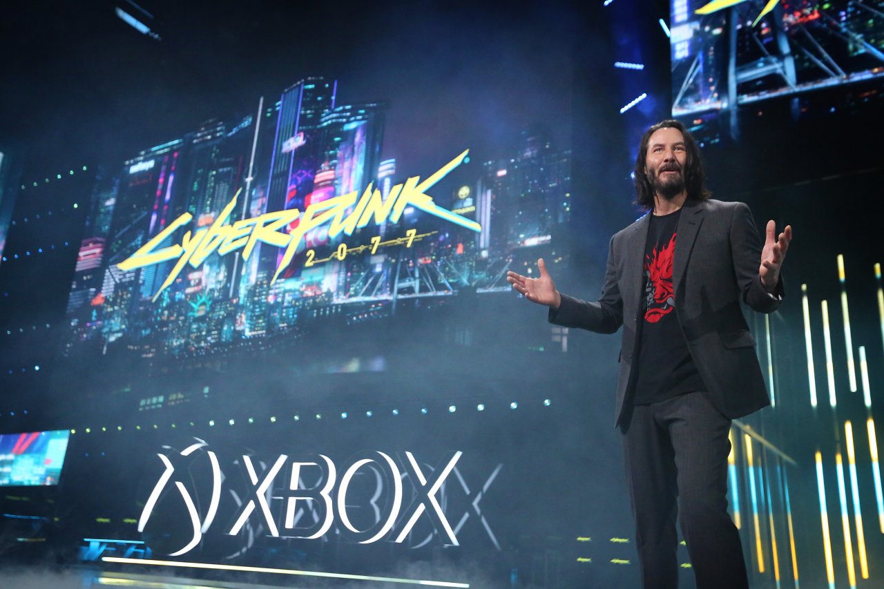 Keanu Reeves auf der Bühne