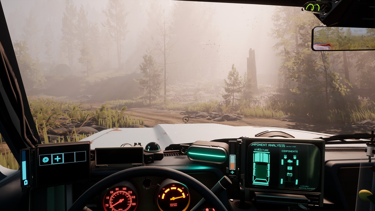 Die Cockpit-Ansicht eines Autos