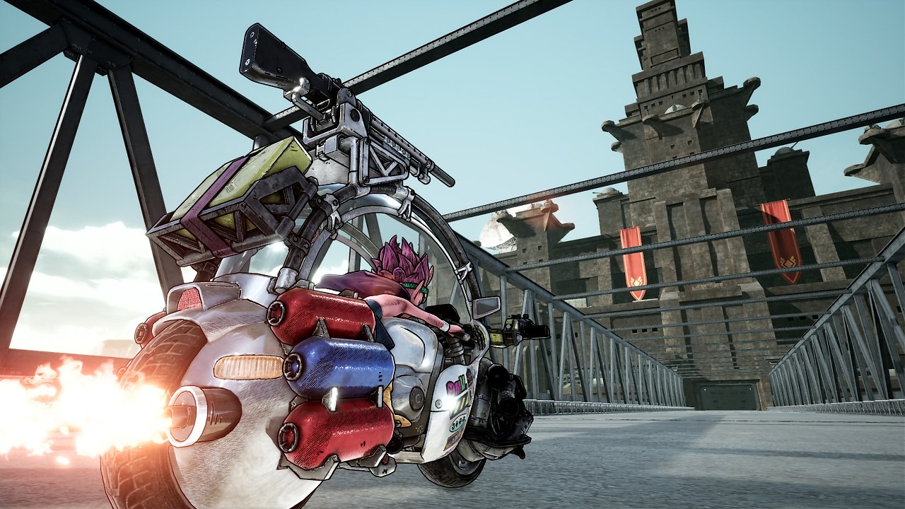 Belzebub auf einem Motorrad