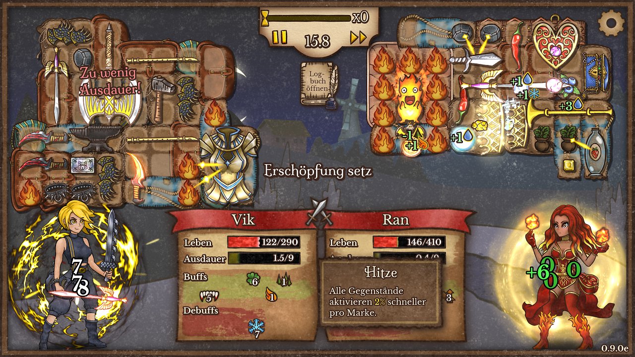 Ein Kampf zwischen Berserkerin und Pyromanin