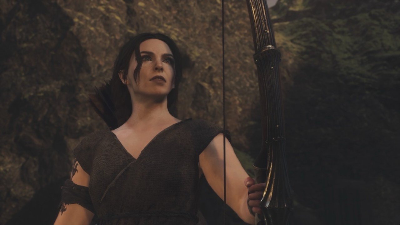 Ein Spielercharakter aus Dragon's Dogma 2 hält einen Bogen in der Hand