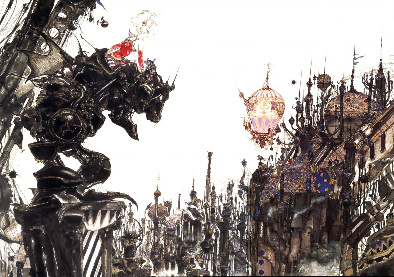 [30/04/2024] Das Original-Artwork von Final Fantasy&nbsp;6. Erstellt von einem echten Menschen, nämlich Legende Yoshitaka Amano.