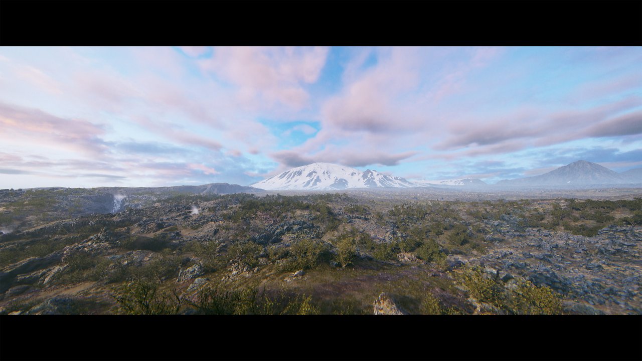 Blick auf die weite Landschaft Islands
