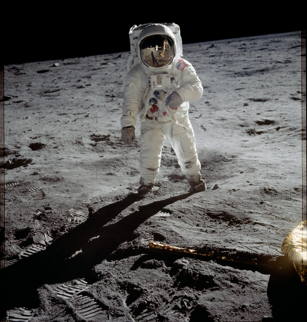 Neil Armstrongs Schritte auf dem Mond