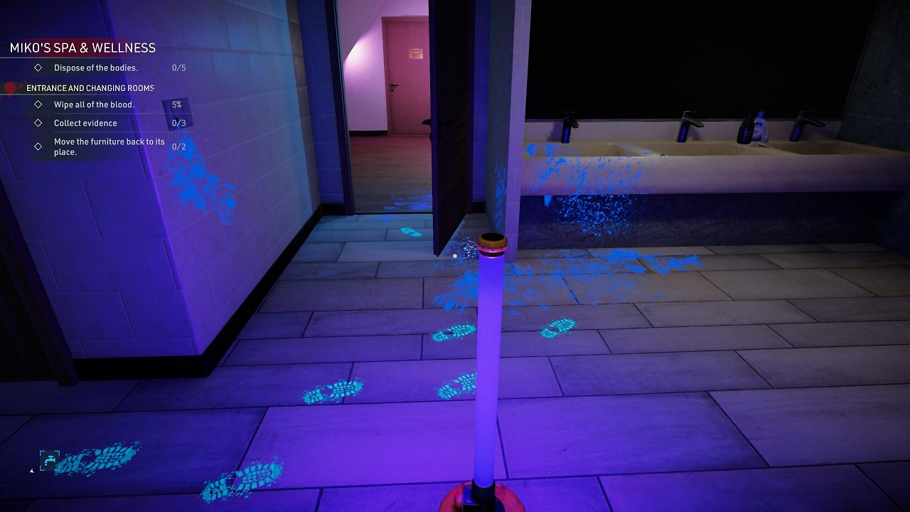 Ein UV-Strahler zeigt Blutspritzer