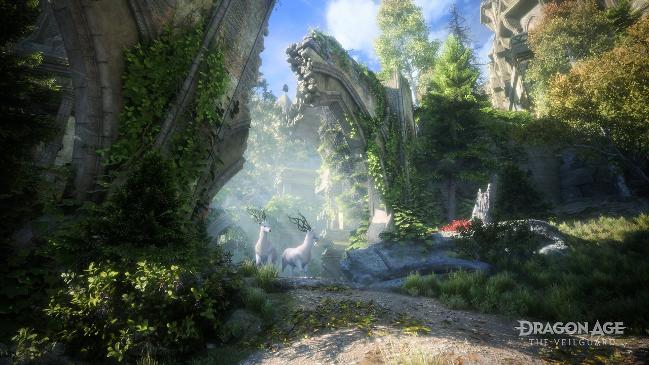 Überwachsene Ruine im Arlathan Forrest