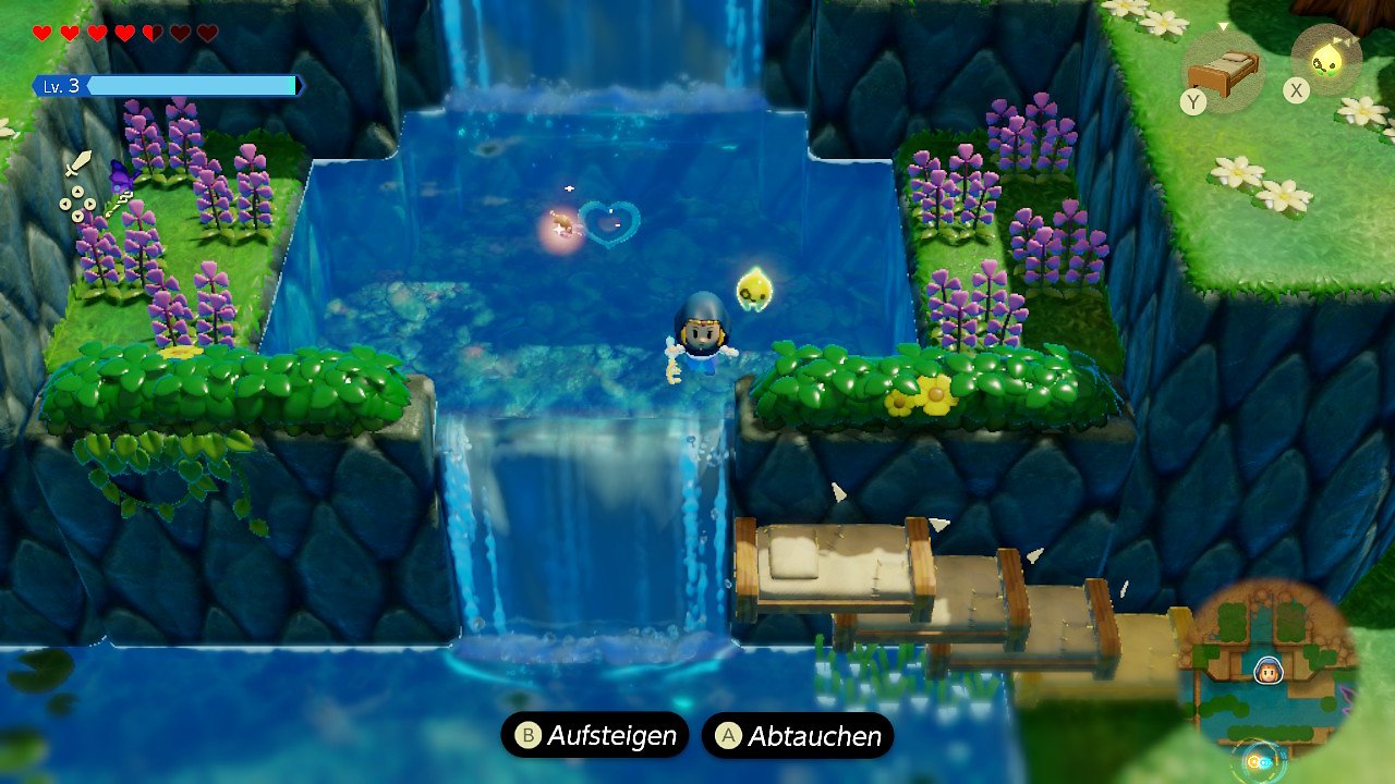 Zelda Echoes of Wisdom Herzteil Jabu Wasserfall
