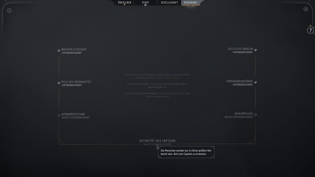 Der Regierungsreiter in Frostpunk 2