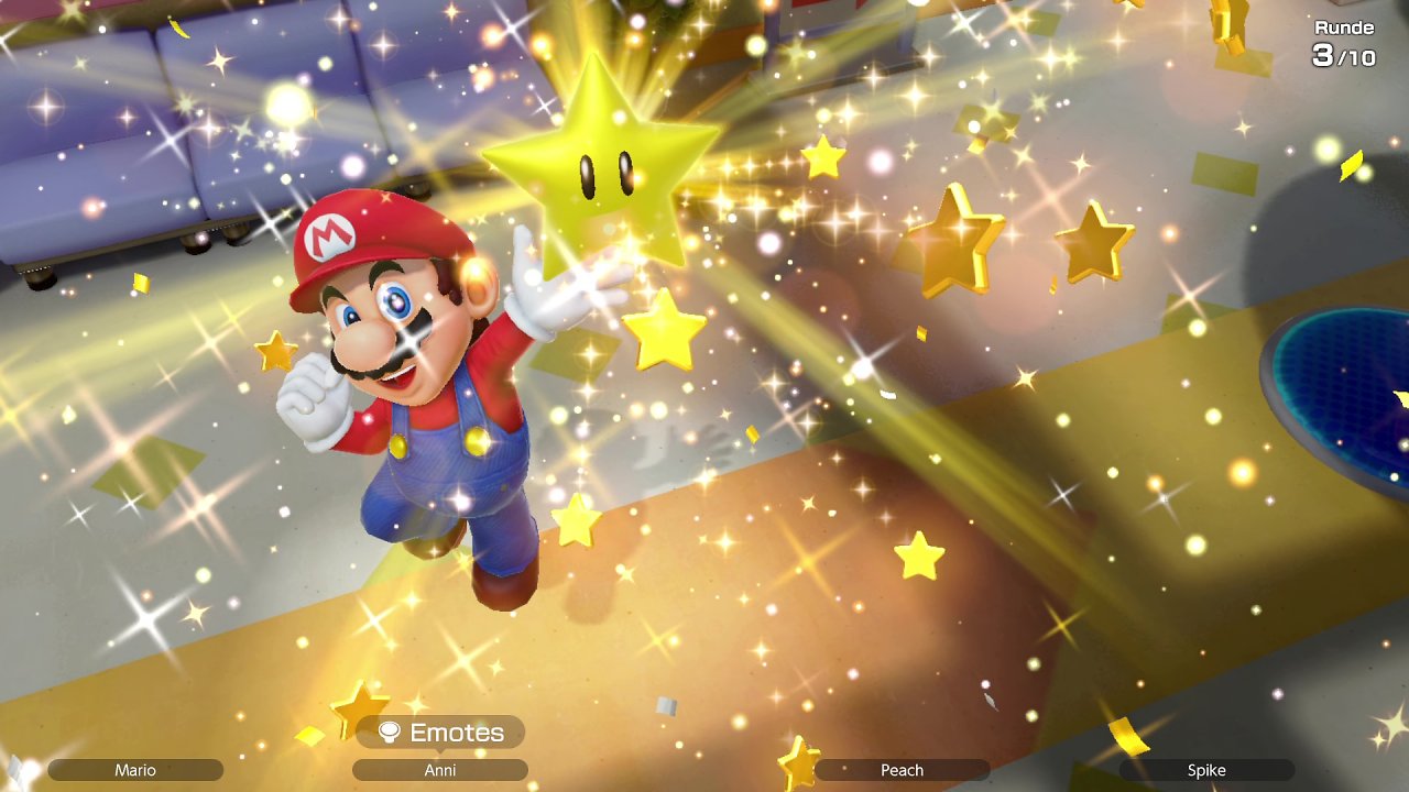 Mario erhält einen Stern in Super Mario Party Jamboree