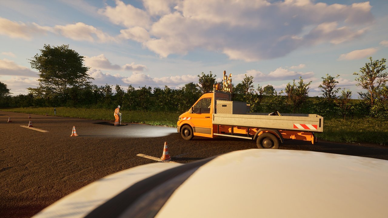 Ein Arbeiter benutzt einen Presslufthammer