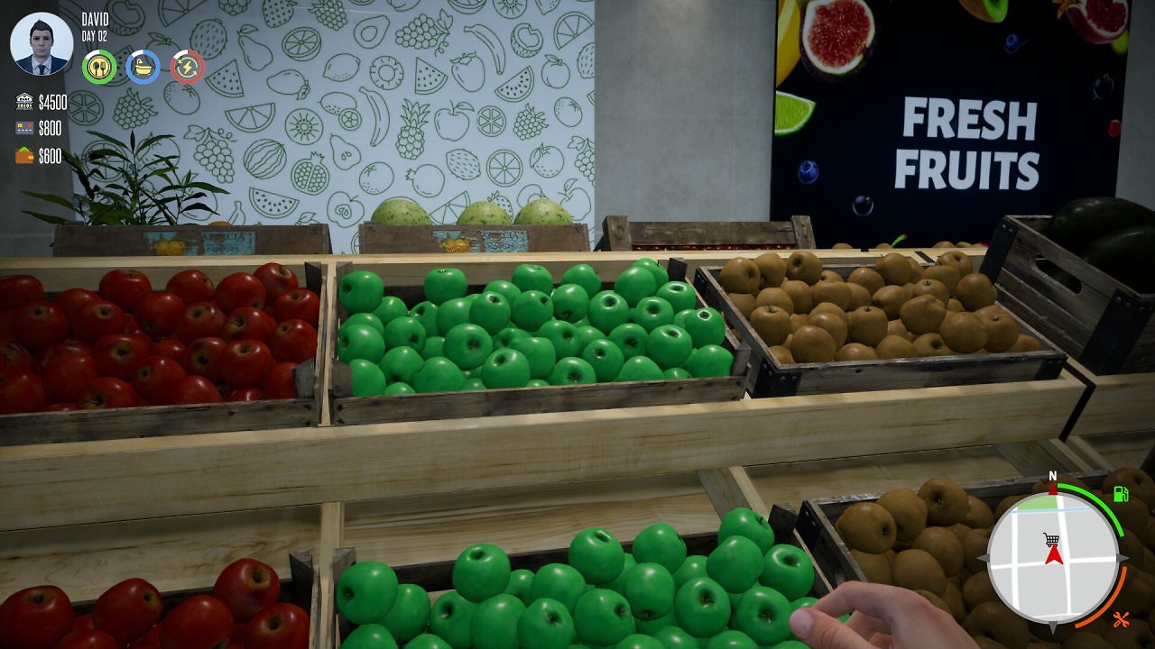 Obst im Laden im Rich Dad Simulator