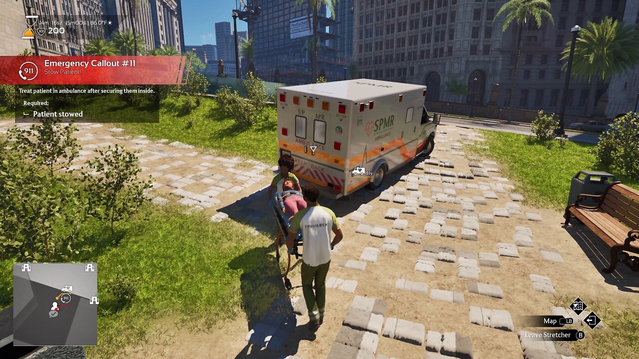 Nochmal diese blöde Trage in Ambulance Life.