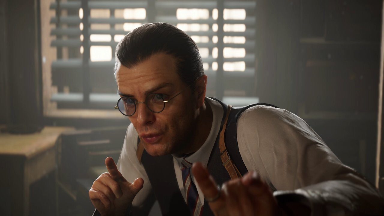Der Nazi-Schurke Voss verhandelt mit Indiana Jones.