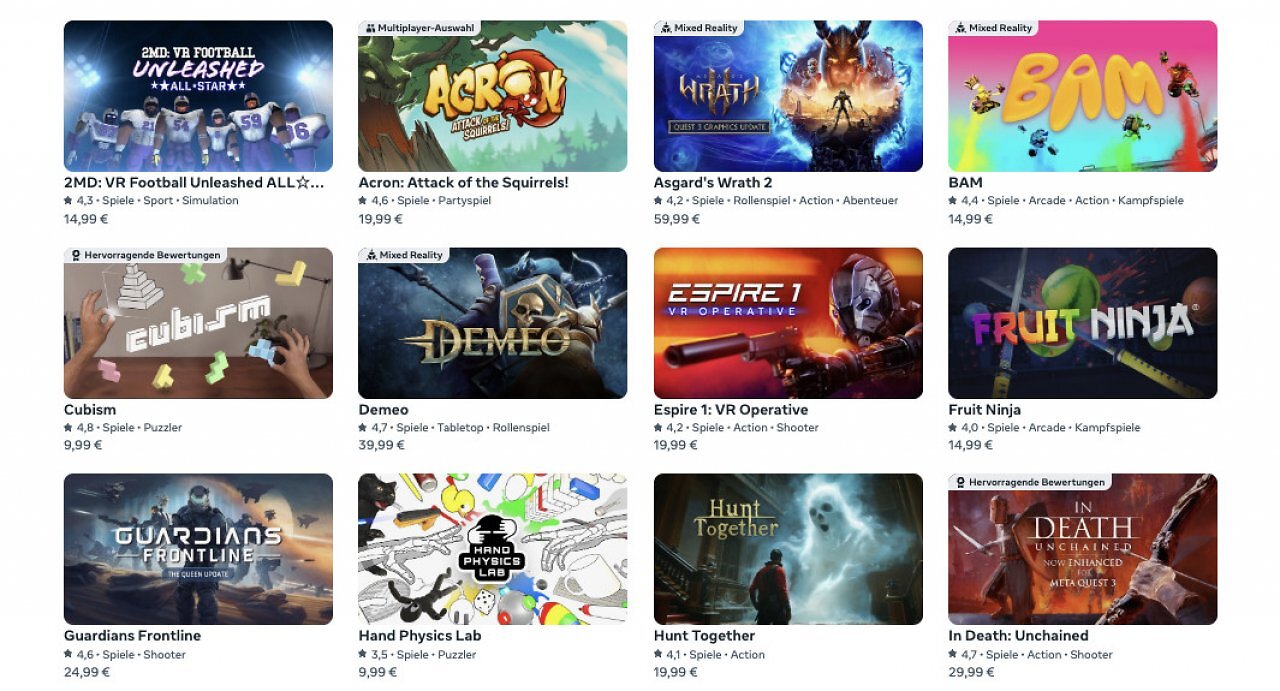 Ein Dutzend Spiele aus dem Quest+-Katalog