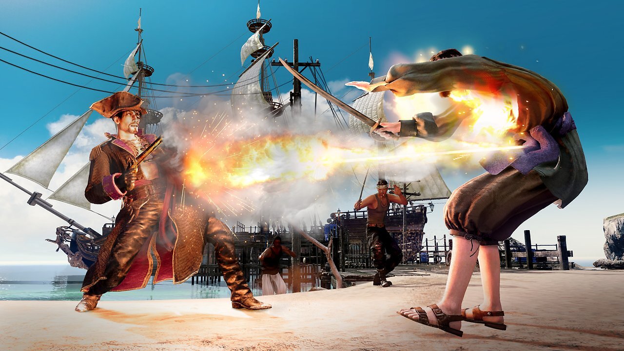 Majima kämpft am Strand