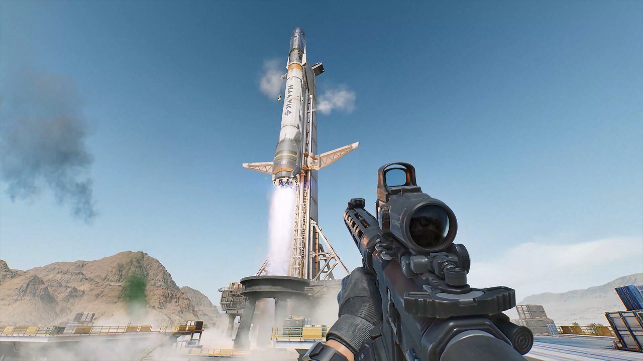 Eine Rakete startet