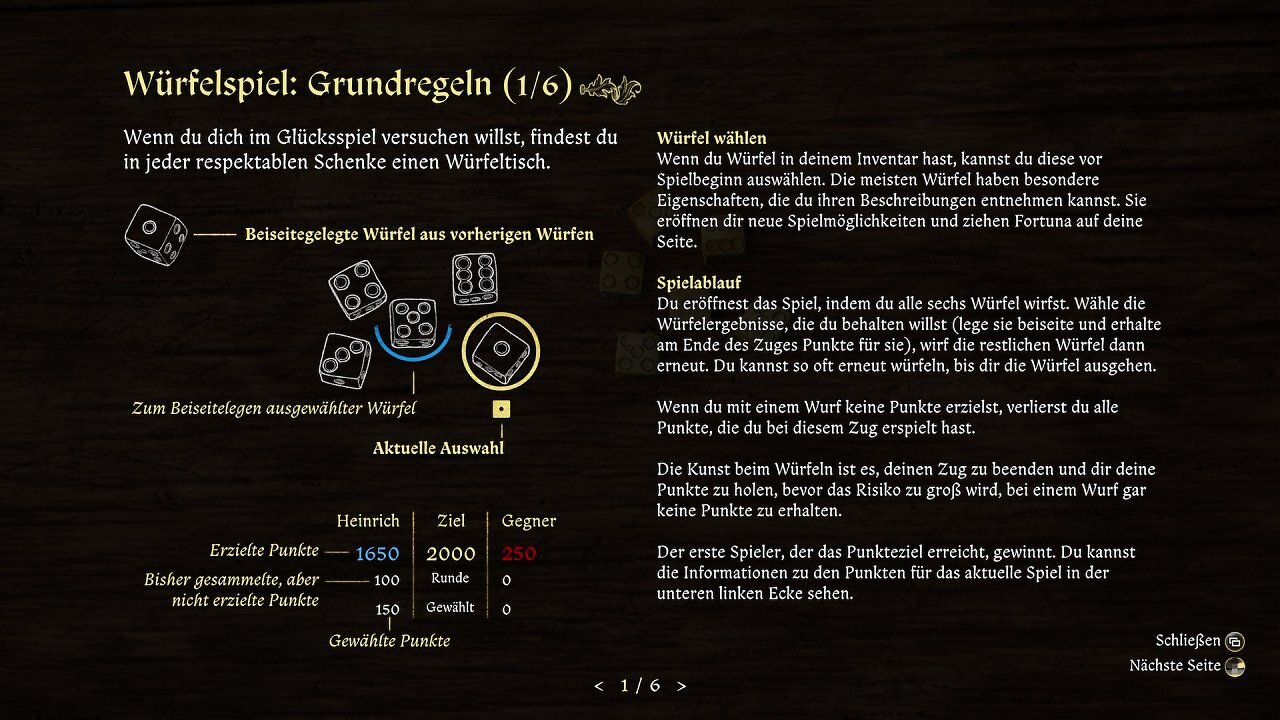 Würfelregeln für Kingdom Come Deliverance 2