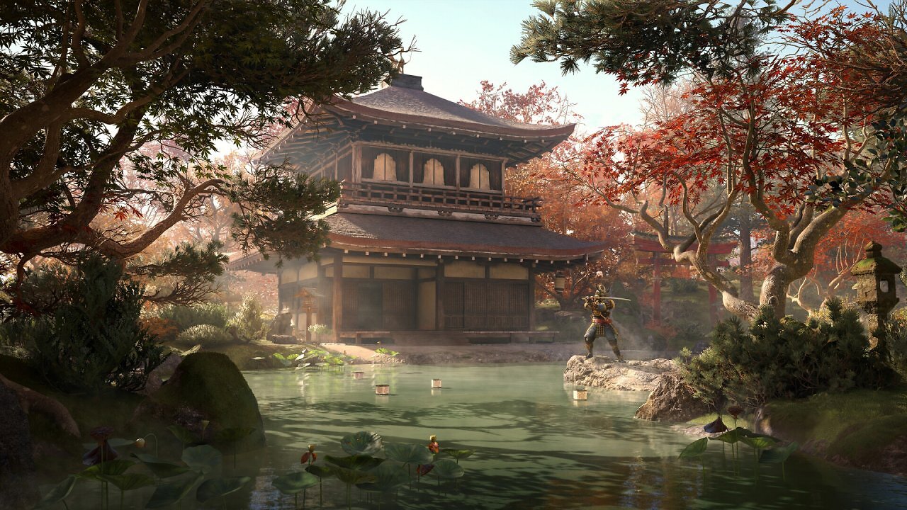 Yasuke vor einem Tempel