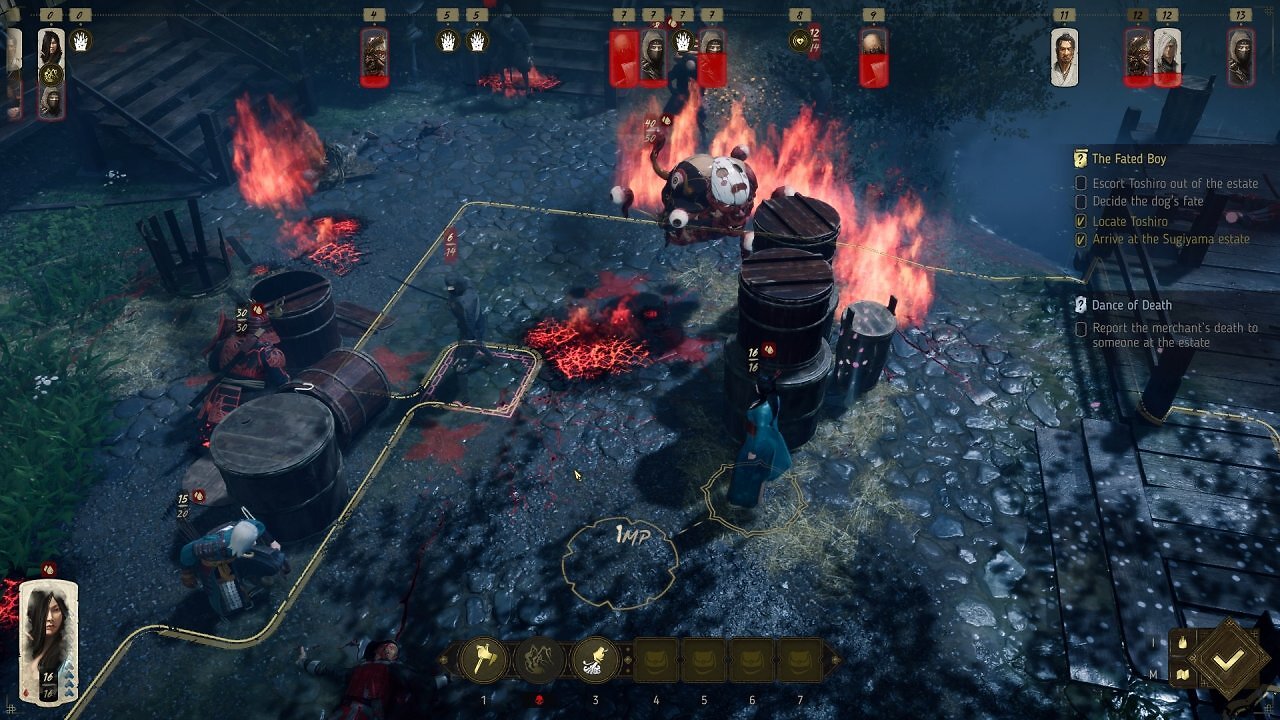 Ein Bosskampf in der Alpha-Version. Der Gegner erzeugt feurige Eruptionen.