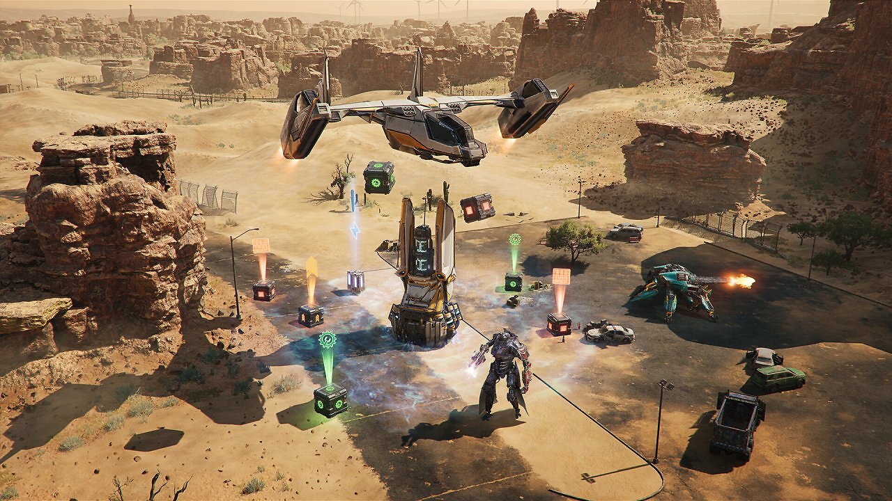 Überblick von oben über Kampfgeschehen