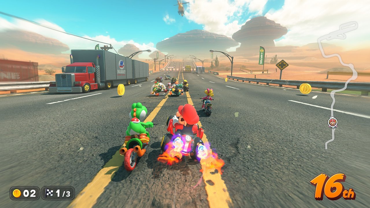 Ein rasantes Gerangel in Mario Kart World