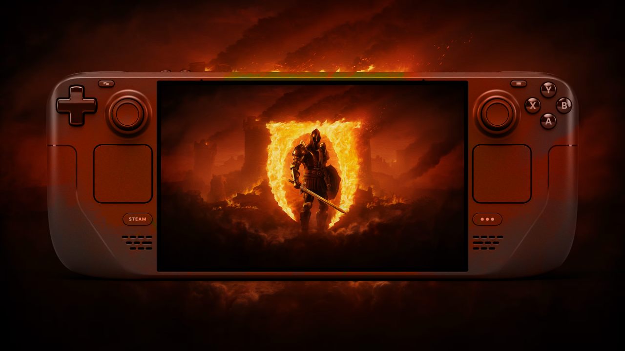 das Steam Deck OLED mit Oblivion Screenshot
