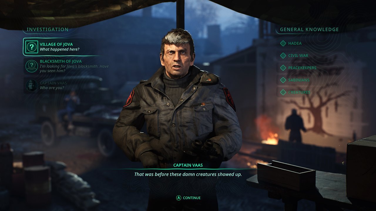 Dialog mit einem Captain