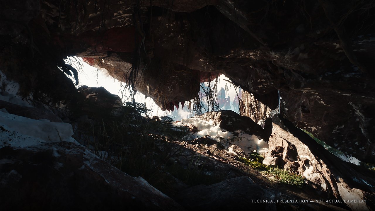 Eine Höhle in The Witcher 4.