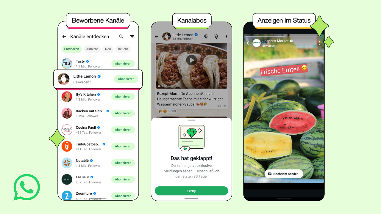 [16/06/2025] Kanäle auf WhatsApp & Co. sind praktisch soziale Netzwerke - auch hier wird diese Alterskontrolle greifen.