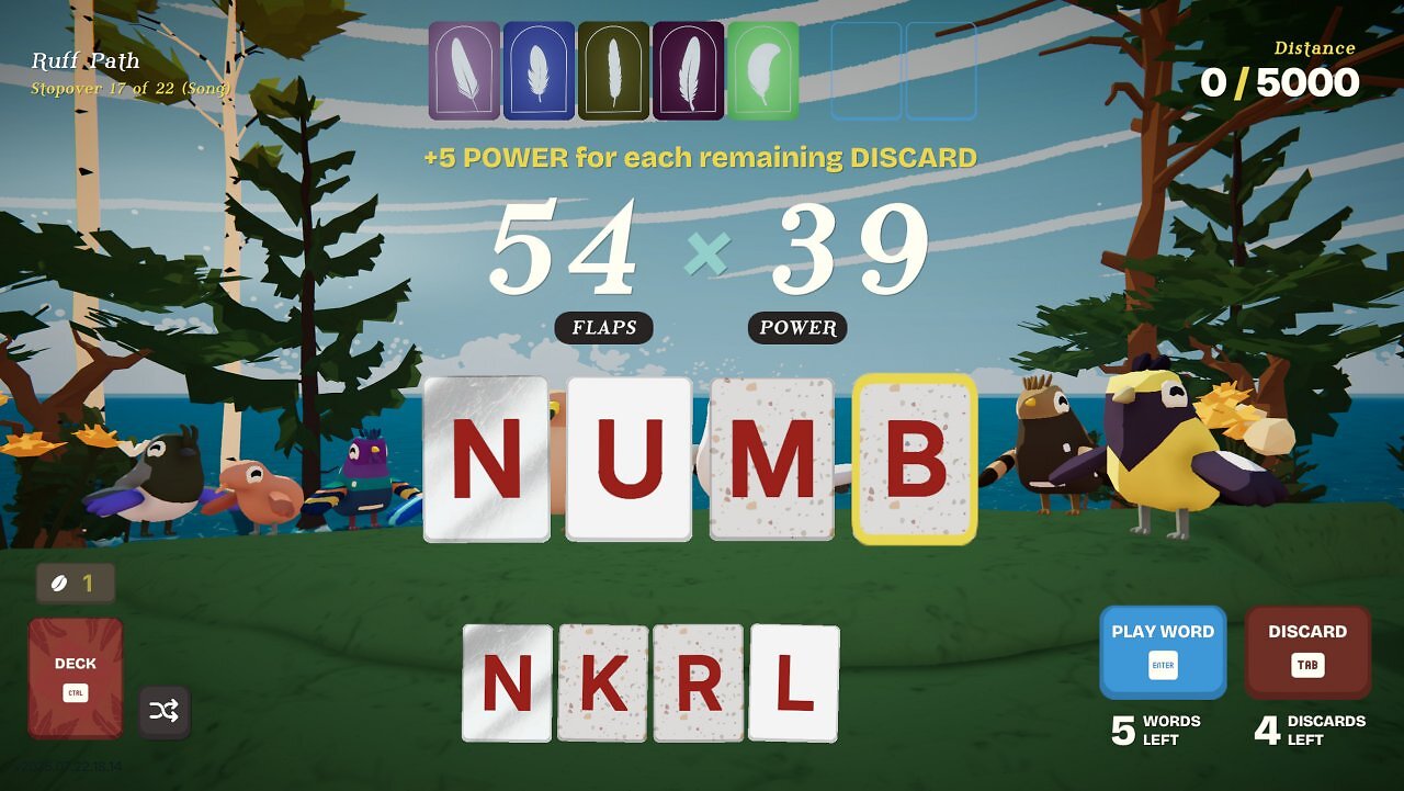 Ein Worträtsel bei dem das Wort "numb" gelegt ist.
