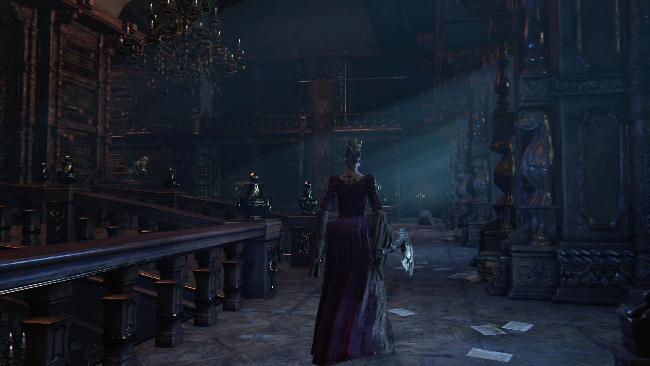 Die Bibliothek im Verlassenen Schloss Cainhurst aus Bloodborne