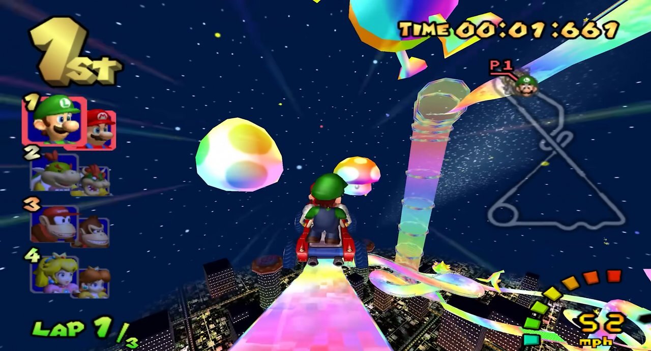 Der Regenbogen Boulevard aus Mario Kart Double Dash!!.