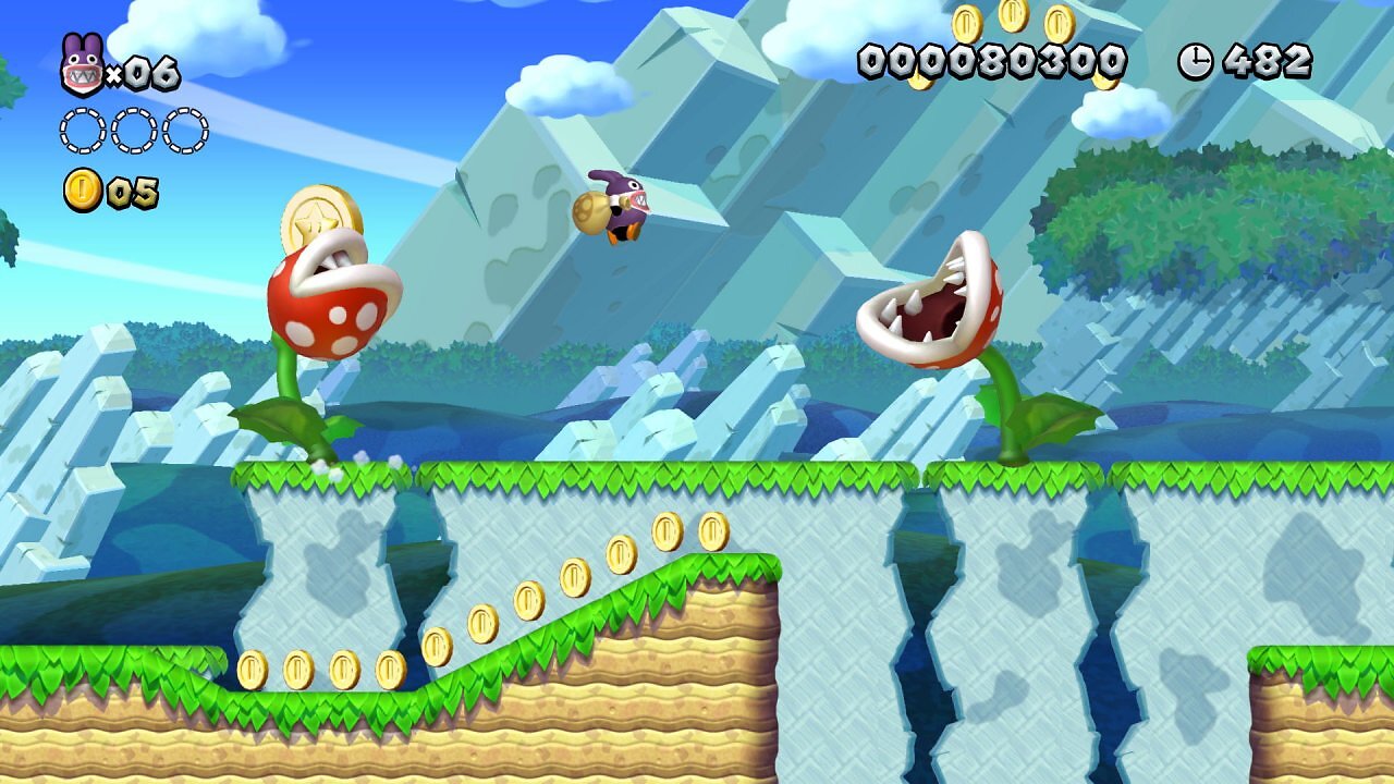 Begebt euch mit Mario und seinen Freunden auf eine spannende Reise durch das Pilzkönigreich und legt Bowser das Handwerk!