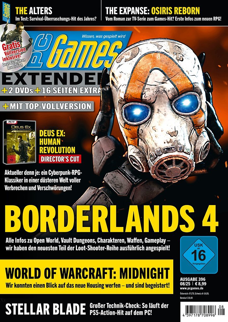 Das Cover der PC Games Extended 08/25