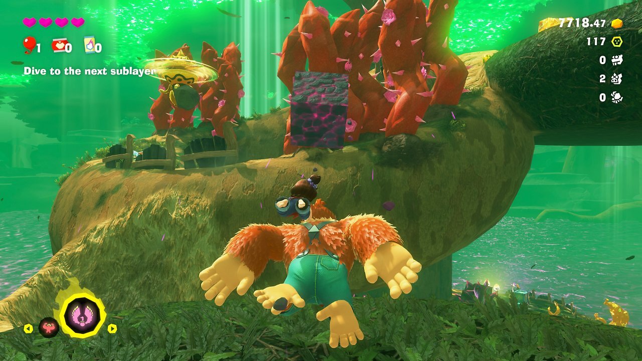 Donkey Kong erkundet die Waldschicht.