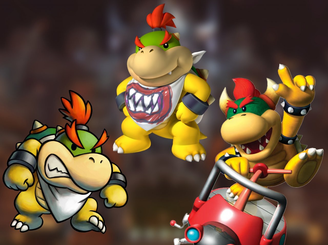 Trotz ihrer Ähnlichkeiten handelt es sich bei Baby Bowser, Bowser Jr. und Mini Bowser um eigenständige Charaktere.