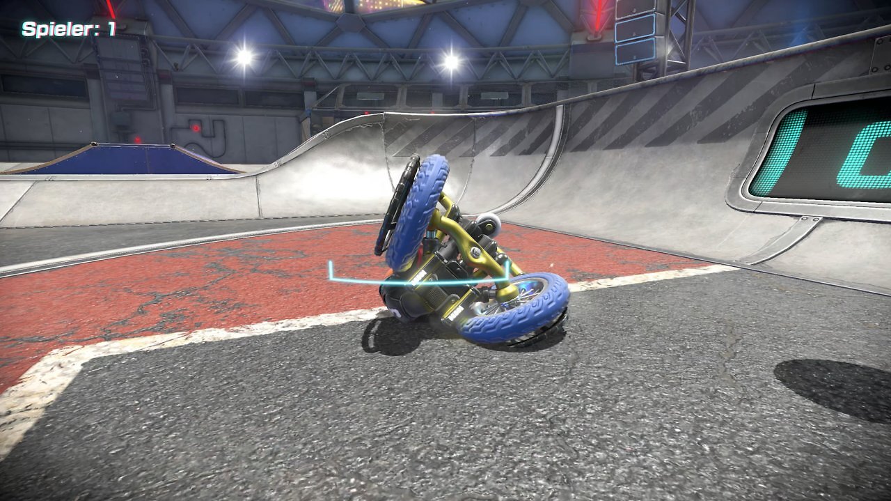 Der Driver hat einen Trick nicht geschafft und ist hingefallen.